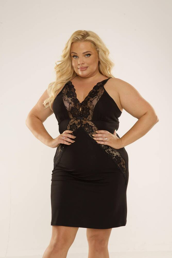 879 Agnes Forex Nachthemd - schwarz