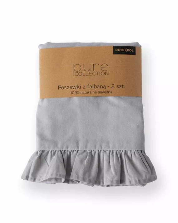 Pure 23 Einfarbige Baumwollbettwäsche Detexpol hellgrau