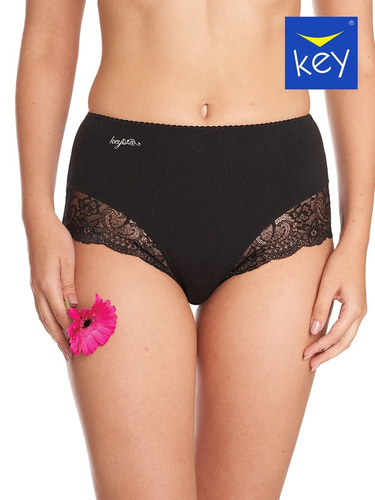 Damen Slips Key LPF 111 aus Baumwolle mit Spitze und Komfortschnitt