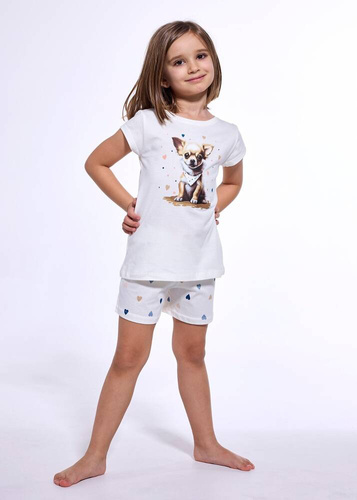 787/108 788/108 Chihuahua Mädchen-Pyjama Cornette ecru