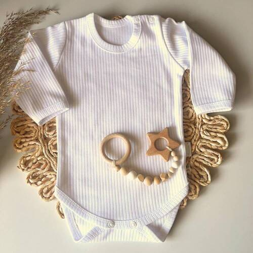 BD091 Mamatti gerippter Langarm-Body