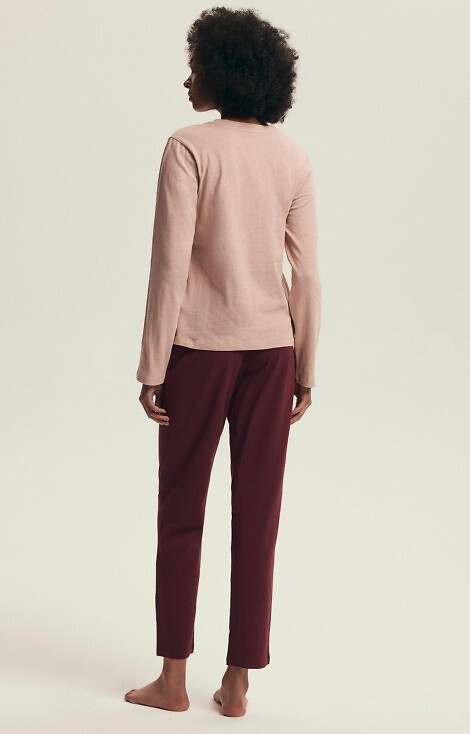 43733 Dorla Henderson Orchideen-Damenpyjama – Baumwolle, lange Ärmel und Hosen