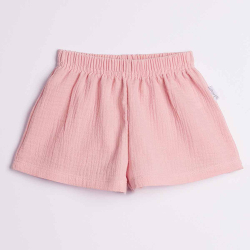 Mädchen-Shorts Nicol 224316 Musselin 100% Baumwolle Sommer - rosa