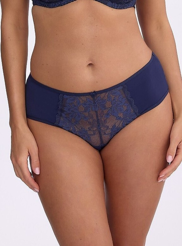 Gaia Alicia GFB 1397 Schwarze nahtlose brasilianische Slips aus Tüll mit Laserfinish
