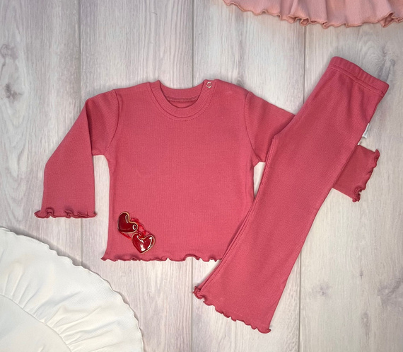 BI004 Mamatti Langarmbluse für Mädchen – Rosa