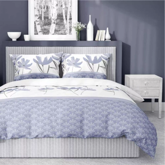 5489 A Detexpol Satin Stories Satinbettwäsche weiß | 100 % Baumwolle, Satinbindung, Reißverschluss, Geschenkverpackung