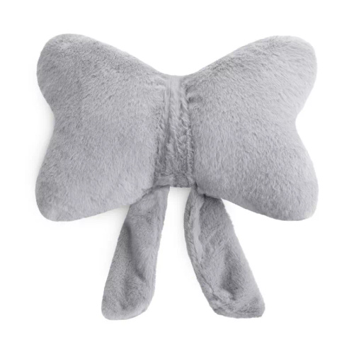 Eurofirany Wiosna 135 – dekoratives Kissen 37x10x30 mit Schleife silver