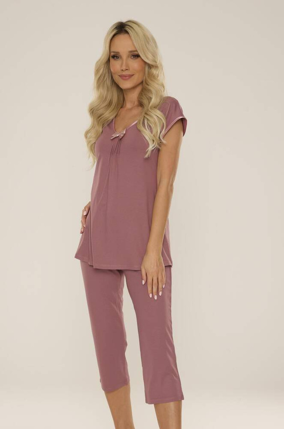 884 / 889 Visa Damen-Pyjama De Lafense - beerenfarben