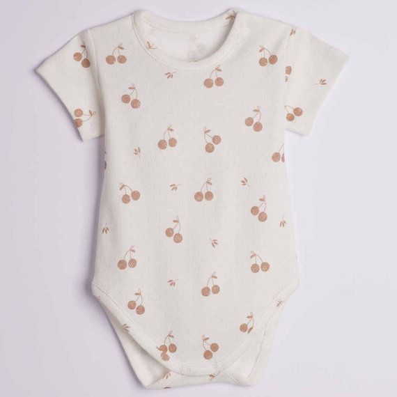 224006 Nicol Babybody für Mädchen 100% Baumwolle Ajour mit Kirschen