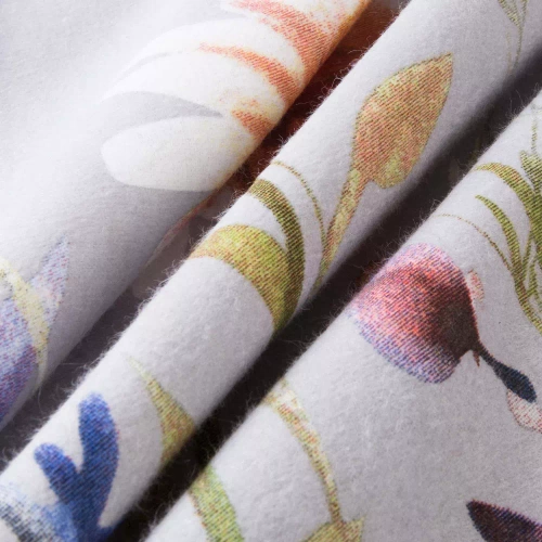 31512/2 Flannellove Darymex graue Flanell-Bettwäsche, Blumen – Set, 100 % Baumwolle, warm und weich