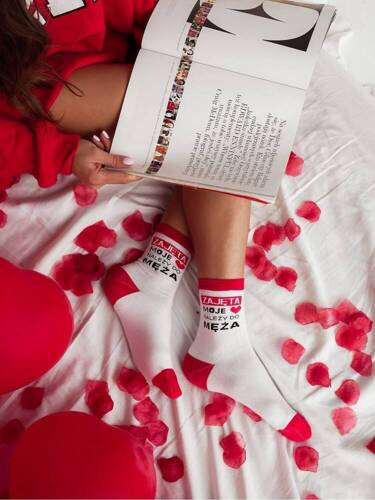 0200-076 Valentinstag Milena Damensocken – weiß