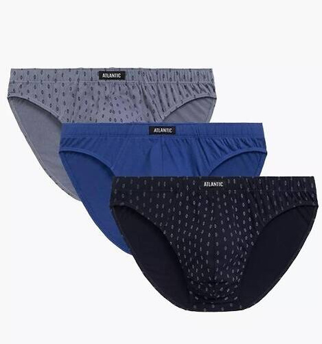 3MP-177 A'3 Atlantic Herren-Slip – Marineblau-Blau – Grau