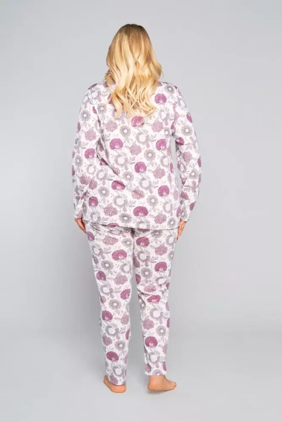 Damen Schlafanzug langarm, Hose Lobelia Italian Fashion -