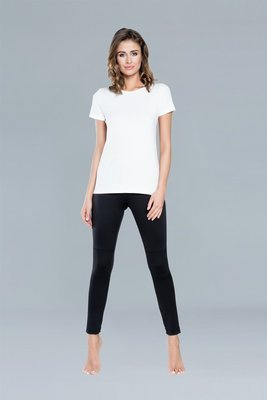 Ibiza Damen Kurzarm-T-Shirt Italian Fashion - weiß