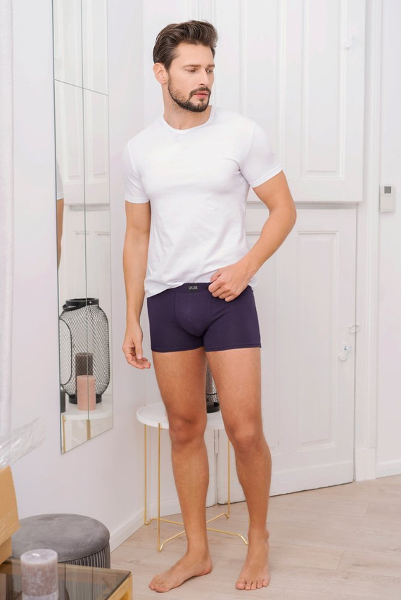 Ikar Herren T-Shirt mit kurzen Ärmeln Italian Fashion - weiß 