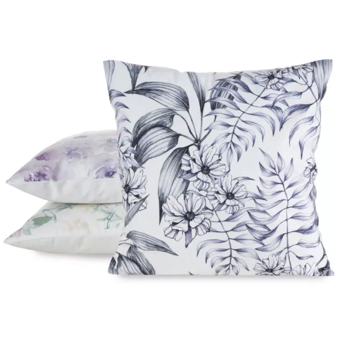 Kissenbezug 45x45 Mink 30 Eurofirany Samt Blumen dekorativ