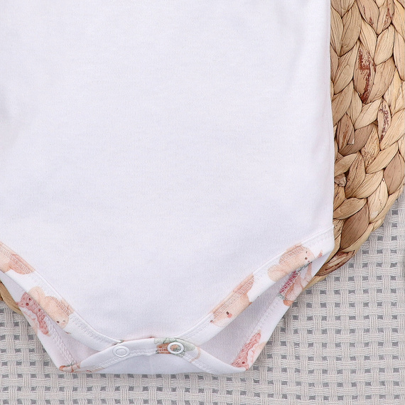 Baby Body Nini Little Mouse Bio-Baumwolle Druckknöpfe Schulter Kurzarm