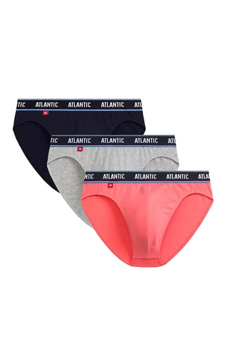 3MP-200 Atlantic Herren-Slip – Marineblau-Koralle-Smaragd