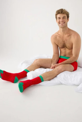 Komplettset 20475 Herren Baumwoll-Boxershorts + Socken Wassermelone Geschenk