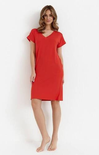 455 Cana Bambus-Nachthemd – rot