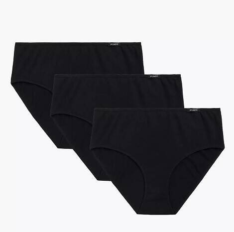 3BLP-579 Klassische Damenhöschen 3er-Pack Atlantic, schwarz