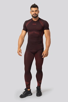 Brubeck Breeze 2.0 Herren Thermoshirt Nilit Breeze Kurzarm Schwarz/Rot
