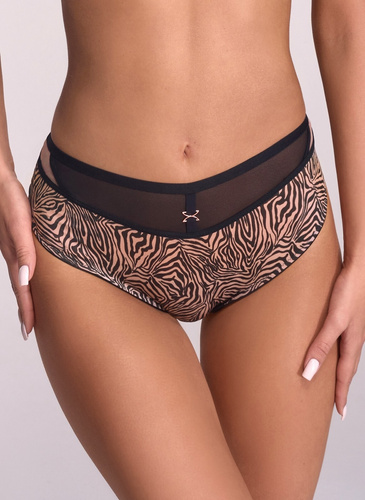 Ava 2191/B Tiger Brasilianischer Slip – Tigermuster, Spitze, Komfort