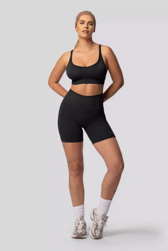 Spaio PUSH-UP PRO formende nahtlose Shorts Fitness hoher Bund black