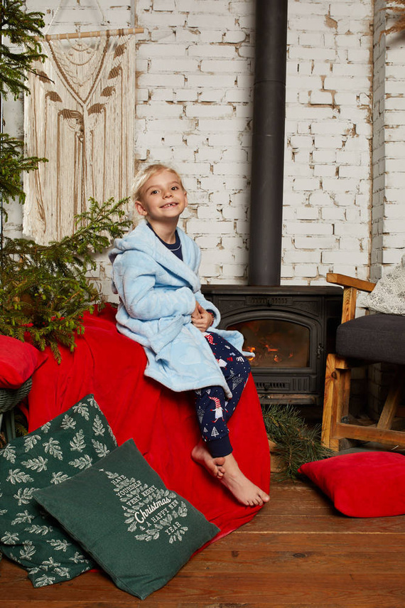 Misti Mädchen Bademantel Italian Fashion - blau