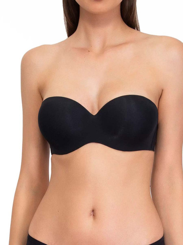 1580 Fantastischer Push-up-BH – Bandeau, Sielei-Mikrofaser, schwarz