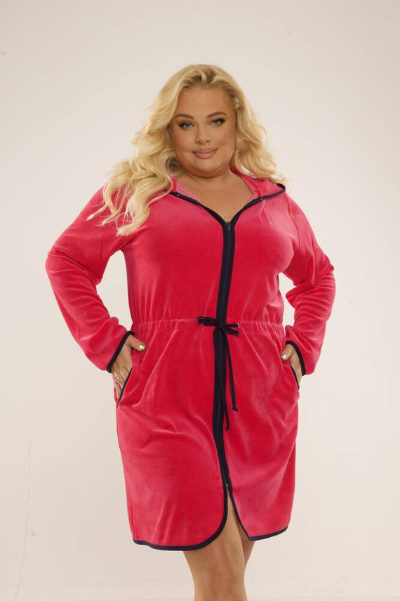 313 Desiree De Lafense Morgenmantel - Himbeere