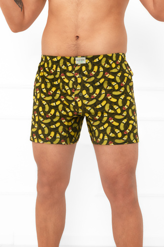 Maxim - locker sitzende Herren-Boxershorts mit Gurkenprint | Italienische Mode