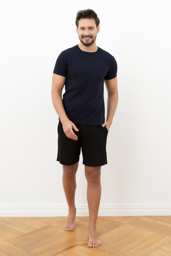 Ikar Herren T-Shirt mit kurzen Ärmeln Italian Fashion - navy blau