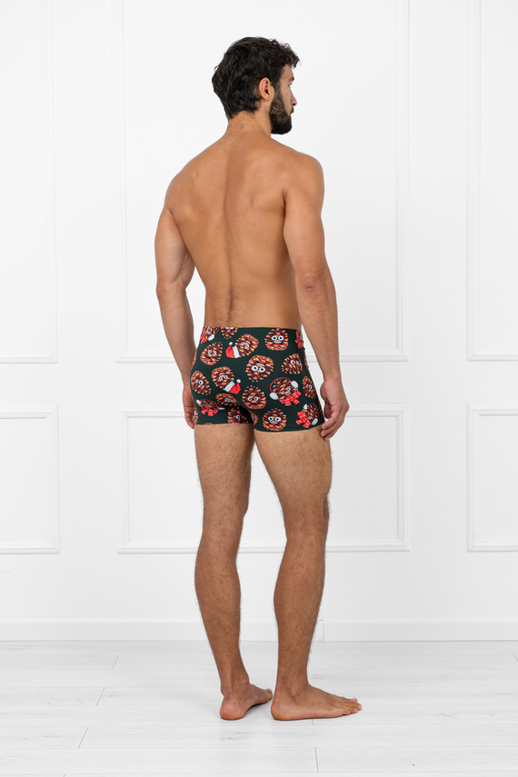 Cono Herren-Boxershorts aus italienischer Mode – Baumwolle, Elastan, Weihnachtsmuster