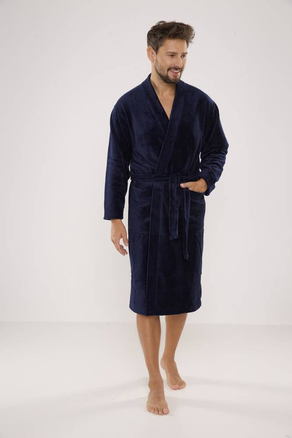 391 Hugo Herren Bademantel De lafense - marineblau