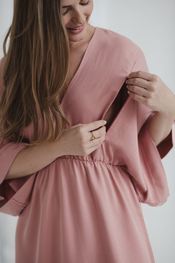 Mama Zen Milk&Love Kräuterrose – Umstands- und Stillkleid aus Tencel