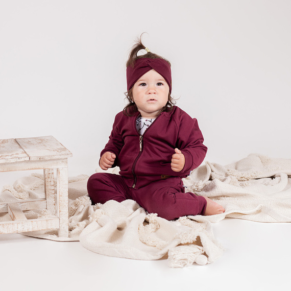 217274 Alisa Nicol Jogginghose – Baumwolle, Burgunderrot