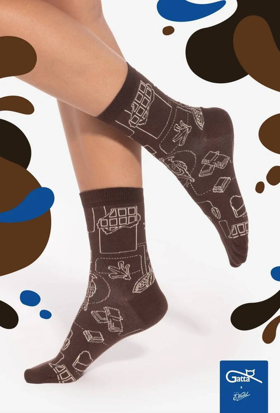 U04.WED Wedel Unisex Gatta Socken – dunkle Schokolade 04/12E