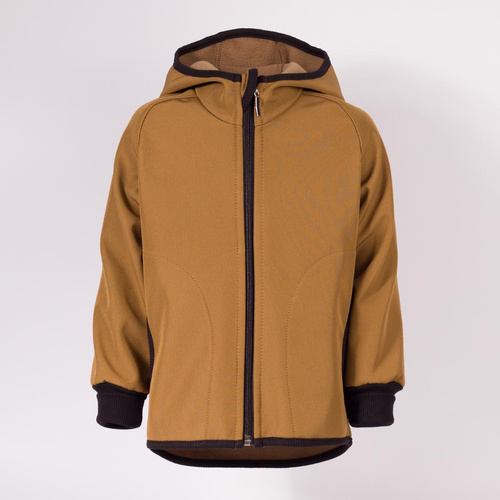 229003 Nicol Softshell-Jacke für Jungen mit Fleece, Kapuze und Reflektoren – olivgrün