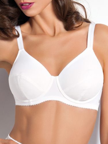 Donna 1962 Mikrofaser-Bügel-Soft-BH, Baumwolle, weiß