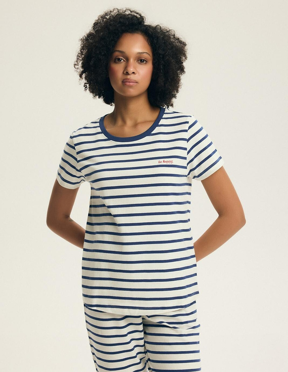 Damenpyjama 45316 Eulana 100% Baumwolle 7/8