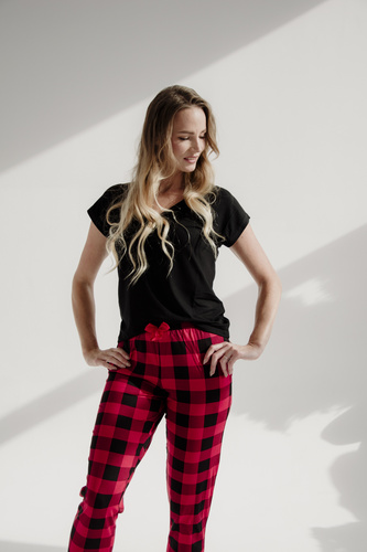 360 Karierte Forex Pyjama-Hose - rot
