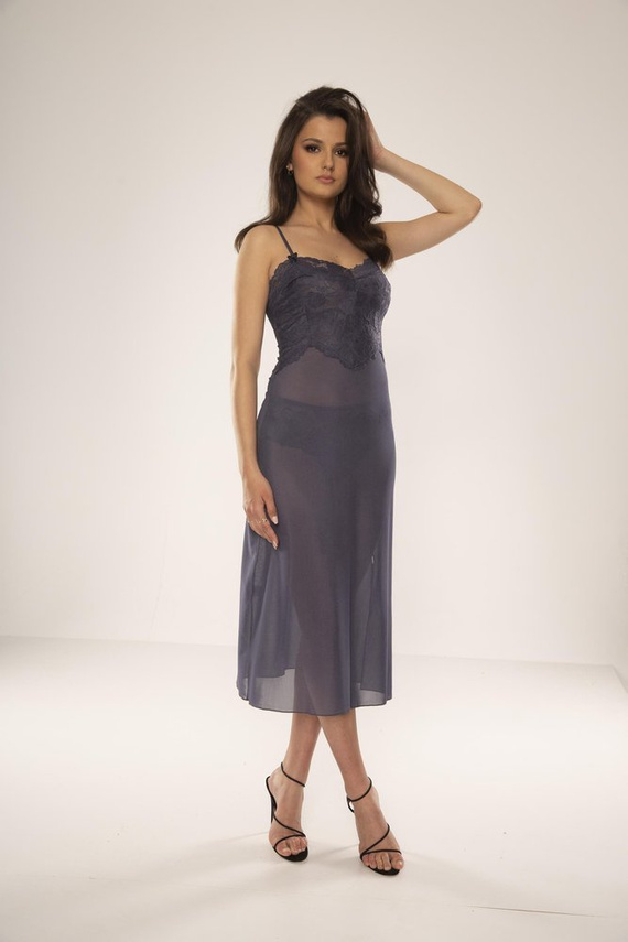 469 Alison Forex trägerloses Nachthemd - grau