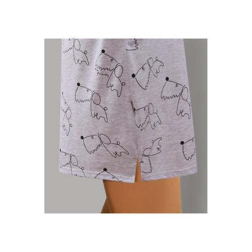 2425/15 Nachthemd, 3/4 Arm Sesto Senso, helle Melange