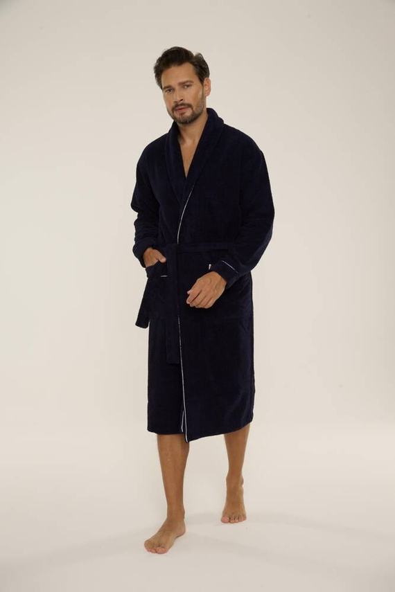 735 Manuele Herren Bademantel De Lafense - marineblau