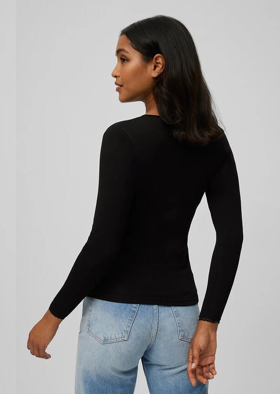 Damen-Thermo-T-Shirt Ysabel Mora 70018 Negro – warm, atmungsaktiv, mit Spitze und langen Ärmeln