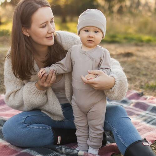 Merino-Leggings aus Eevi-Merinowolle – beige