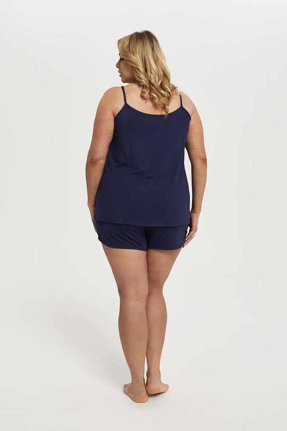 Song Damen Schlafanzug mit schmalen Trägern, Shorts Italian Fashion - navy blue