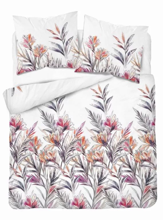 5504 A Baumwollbettwäsche Tropical Flowers Naturalis – Detexpol weiß