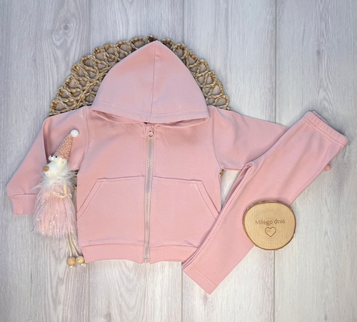Mamatti DR2153 Trainingsanzug für Mädchen – rosa Set mit Kapuze